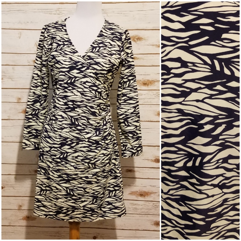 Jude Connally Navy Pattern Dress B12DP